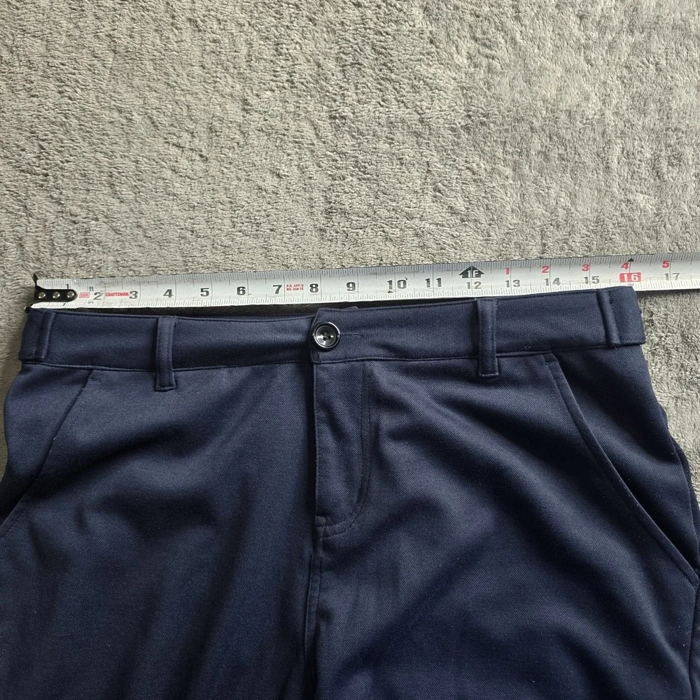 YoungLA Pants Mens 32X32 (32X28) Navy Blue Dapper Dress Athletic Stretch #614
